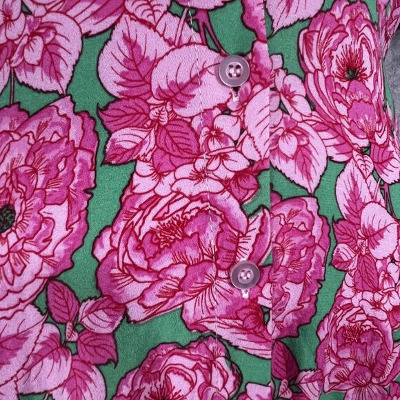 Love X Design Isla Crepe Maxi Dress Womens XS Floral Button Up Cottagecore Pink - Picture 8 of 16
